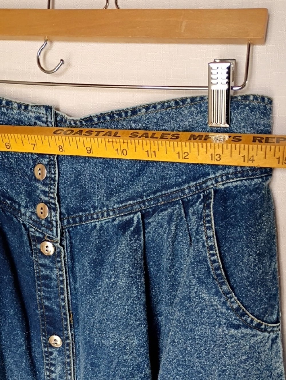 Vintage Women's Skirt Dark Blue Denim Size M - Picture 4 of 7